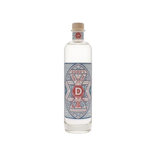 DODDs Gin - Distilled Gin - 49,9% Alcool - Origine : Angleterre - Bouteille 50 cl