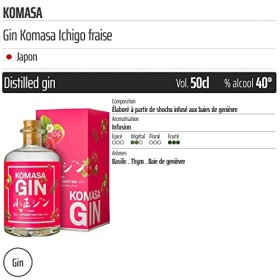 Gin Komasa Ichigo fraise - Origine Japon - 50cl