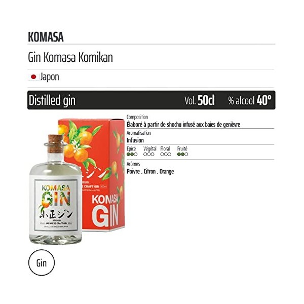 Gin Komasa Komikan - Origine Japon - 50cl