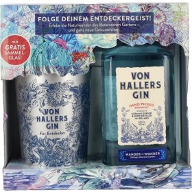 Von Hallers Gin 44% Vol. 0,5l in Giftbox with Becher