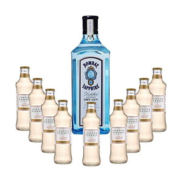 Gintonic - Gin Bombay Sapphire 40° + 9London Essence"Ginger Ale" - 70cl + 9 * 20cl 