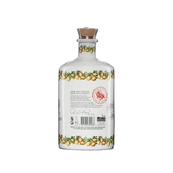 DRUMSHANBO GUNPOWDER Gin Sardinian Citrus Ceramic Bottle - Gin - 43% Alcool - Origine : Irlande - Bouteille 70 cl