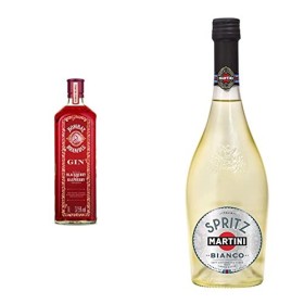 Bombay Bramble Saveur Mûre et Framboise Gin, 100 cl & Martini Bianco, Aperitif Pétillant, Sparkling, 75cl