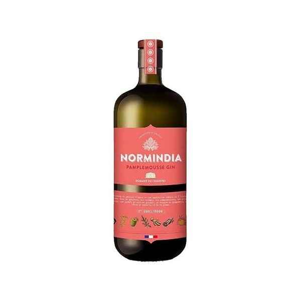 Gin Normandia pamplemousse Domaine Coquerel - bouteille 70cl 41.4% - Produits-Normandie