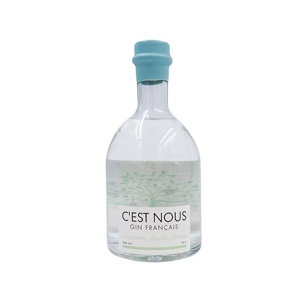 Gin concombre basilic pomme Cest Nous - Bouteille 70cl 40% - Produits-Normandie