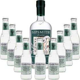 Pack Gintonic - Gin Sipsmith + 9 Fever Tree Elderflower Water - 70cl + 9 * 20cl 