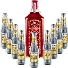 Pack Gintonic - Gin Bombay Raspberry + 9 Fever Tree Indian Premium Water - 70cl + 9 * 20cl 