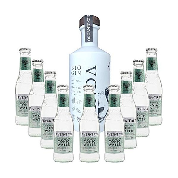 Pack Gintonic - Gin Panda + 9 Fever Tree Elderflower Water - 50cl + 9 * 20cl 