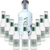 Pack Gintonic - Gin Panda + 9 Fever Tree Elderflower Water - 50cl + 9 * 20cl 