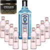 Gintonic - Gin Bombay Sapphire 40° + 9London Essence"White Peach & Jasmin" - 70cl + 9 * 20cl + Pot de 20 tranches de Citron