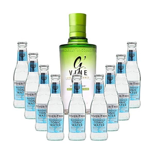 Pack Gintonic - GVine + 9 Fever Tree Mediterranean Water - 70cl + 9 * 20cl 