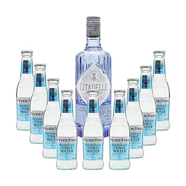 Pack Gintonic - Gin Citadelle Classique + 9 Fever Tree Mediterranean Water - 70cl + 9 * 20cl 