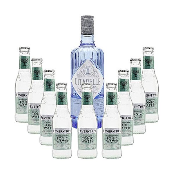 Pack Gintonic - Gin Citadelle Classique + 9 Fever Tree Elderflower Water - 70cl + 9 * 20cl 