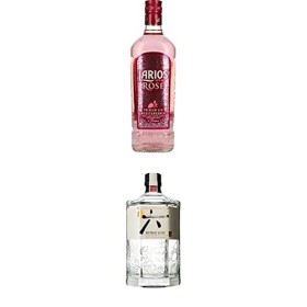 Larios Rosé Gin Premium Méditerranéen, 37,5% - 70cl & Roku Gin Craft Gin Japonais 43% - 70cl