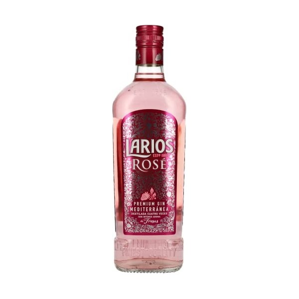 Larios Rosé Gin Premium Méditerranéen, 37,5% - 70cl & Roku Gin Craft Gin Japonais 43% - 70cl