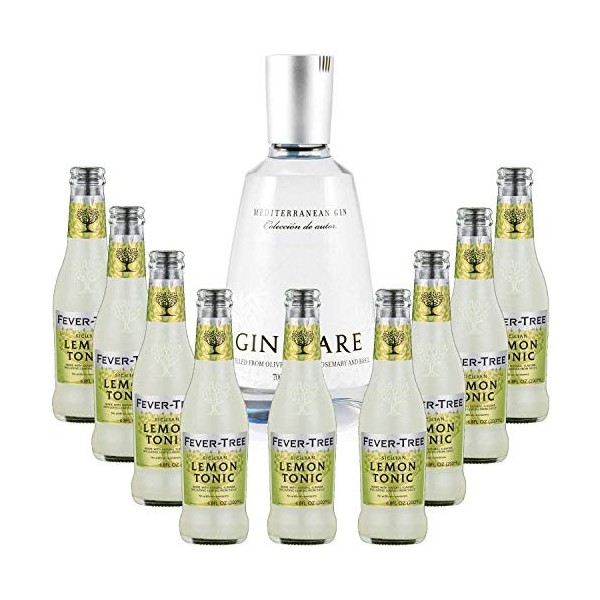 Gintonic - Gin Mare 42,7° + 9Fever Tree Sicilian Lemon Water - 70cl + 9 * 20cl 