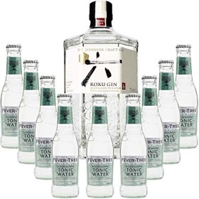 Pack Gintonic - Gin Roku + 9 Fever Tree Elderflower Water - 70cl + 9 * 20cl 