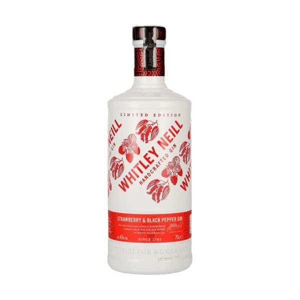 Whitley Neill STRAWBERRY & BLACK PEPPER GIN Limited Edition 43% Vol. 0,7l