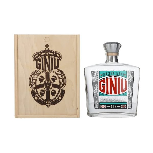 Silvio Carta Sardinia Giniu Gin dans une Boîte en Bois 700 ml