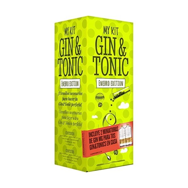 MY KIT GIN & TONIC Set de préparation gin&tonic édition genévrier 1 unité + 2 miniatures de gin MG