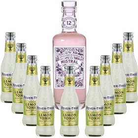 Gintonic - Mistral Gin 40° + 9Fever Tree Sicilian Lemon Water - 70cl + 9 * 20cl 