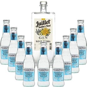 Pack Gintonic - Ferroni Gin Juillet "Main de Boudha" + 9 Fever Tree Mediterranean Water - 70cl + 9*20cl 