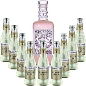 Gintonic - Mistral Gin 40° + 9Fever Tree Ginger Beer Water - 70cl + 9 * 20cl 