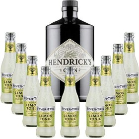 Gintonic - Gin Hendricks 41,3° + 9Fever Tree Sicilian Lemon Water - 70cl + 9 * 20cl 