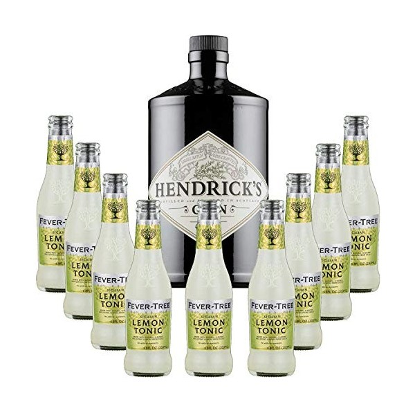 Gintonic - Gin Hendricks 41,3° + 9Fever Tree Sicilian Lemon Water - 70cl + 9 * 20cl 