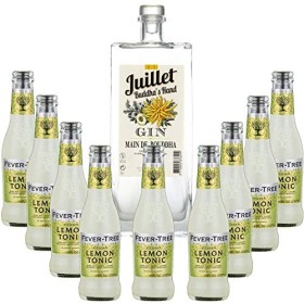 Pack Gintonic - Ferroni Gin Juillet"Main de Boudha" + 9 Fever Tree Sicilian Lemon Water - 50cl + 9 * 20cl 