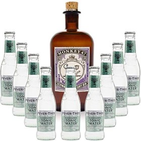 Pack Gintonic - Gin Monkey + 9 Fever Tree Elderflower Water - 50cl + 9 * 20cl 