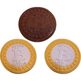 Steenland Chocolate Pièces de chocolat en or et argent Bit Coin Paquet de 20 