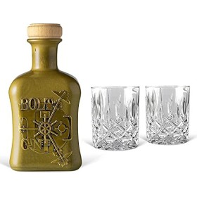 Coffret cadeau gin Bolt G!N 0,5 l avec 2 verres tumbler Nachtmann dans une boîte ancienne - Maison Privée