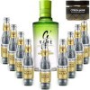 Pack Gintonic - GVine + 9 Fever Tree Indian Premium Water - 70cl + 9 * 20cl + Pot de 20 tranches de Citron jaune déshydrat