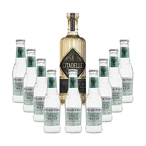 Pack Gintonic - Gin Citadelle Réserve + 9 Fever Tree Elderflower Water - 70cl + 9 * 20cl 