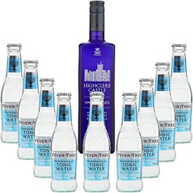 Gintonic - Gin Highclere Castle 43,5° + 9Fever Tree Mediterranean Water - 70cl + 9 * 20cl 