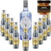 Pack Gintonic - Gin Citadelle Classique + 9 Fever Tree Indian Premium Water - 70cl + 9 * 20cl + Pot de 20 tranches dOrange