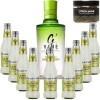 Pack Gintonic - GVine + 9 Fever Tree Sicilian Lemon Water - 70cl + 9 * 20cl + Pot de 20 tranches de Citron jaune déshydrat