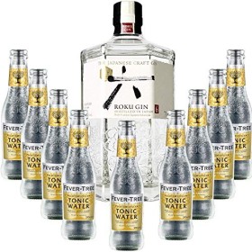 Pack Gintonic - Gin Roku + 9 Fever Tree Indian Premium Water - 70cl + 9 * 20cl 