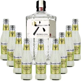 Pack Gintonic - Gin Roku + 9 Fever Tree Sicilian Lemon Water - 70cl + 9 * 20cl 