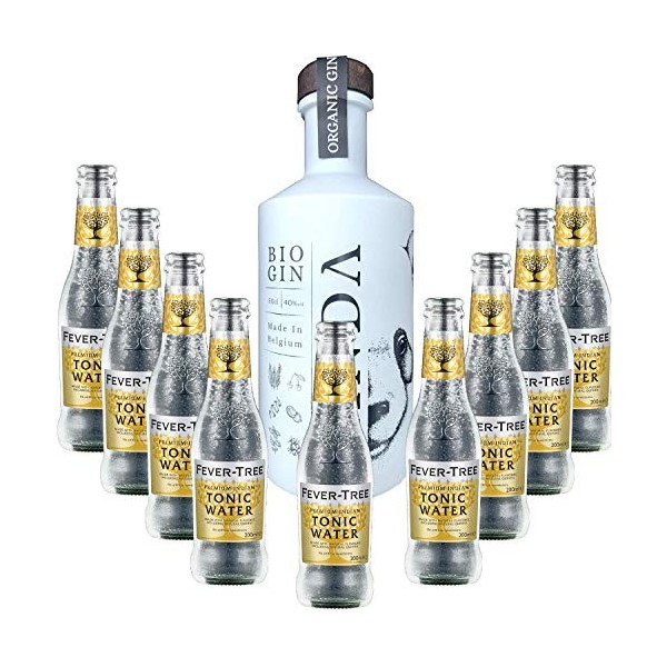 Pack Gintonic - Gin Panda + 9 Fever Tree Indian Premium Water - 50cl + 9 * 20cl 