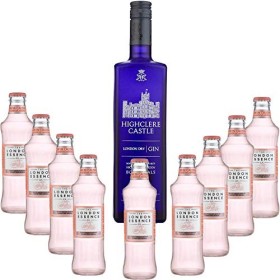 Gintonic - Gin Highclere Castle 43,5° + 9London Essence"White Peach & Jasmin" - 70cl + 9 * 20cl 