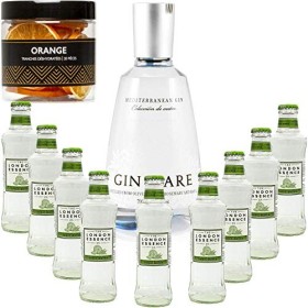 Gintonic - Gin Mare 42,7° + 9London Essence"Bitter Orange & Elderflower" - 70cl + 9 * 20cl + Pot de 20 tranches de Orange d