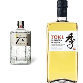 Roku Gin Craft Gin Japonais 43% - 70cl & Toki Blended, Suntory Whisky Japonais 43% - 70cl