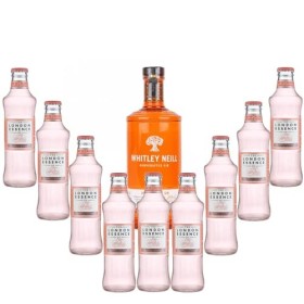Pack gintonic -Whitley Neill – Blood Orange – 9 tonics London Essence White Peach &Jasmin