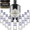 Gintonic - Gin Hendricks 41,3° + 9London Essence"Grapefruit & Rosemary" - 70cl + 9 * 20cl + Pot de 20 tranches de Citron Ja