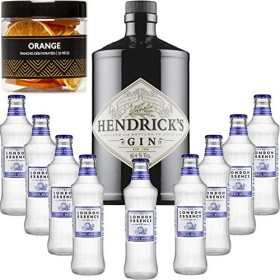 Gintonic - Gin Hendricks 41,3° + 9London Essence"Grapefruit & Rosemary" - 70cl + 9 * 20cl + Pot de 20 tranches de Orange dé