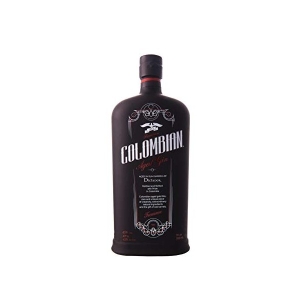 DICTADOR - Premium Colombian Aged Gin Treasure - Origine : Colombie - Notes de Vanille & Coriandre - 43 % Alcool - 70 cl