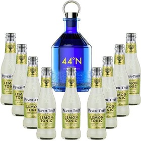 Pack Gintonic - Gin Numero 44 + 9 Fever Tree Sicilian Lemon Water - 50cl + 9 * 20cl 