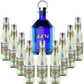 Pack Gintonic - Gin Numero 44 + 9 Fever Tree Ginger Beer Water - 50cl + 9 * 20cl 